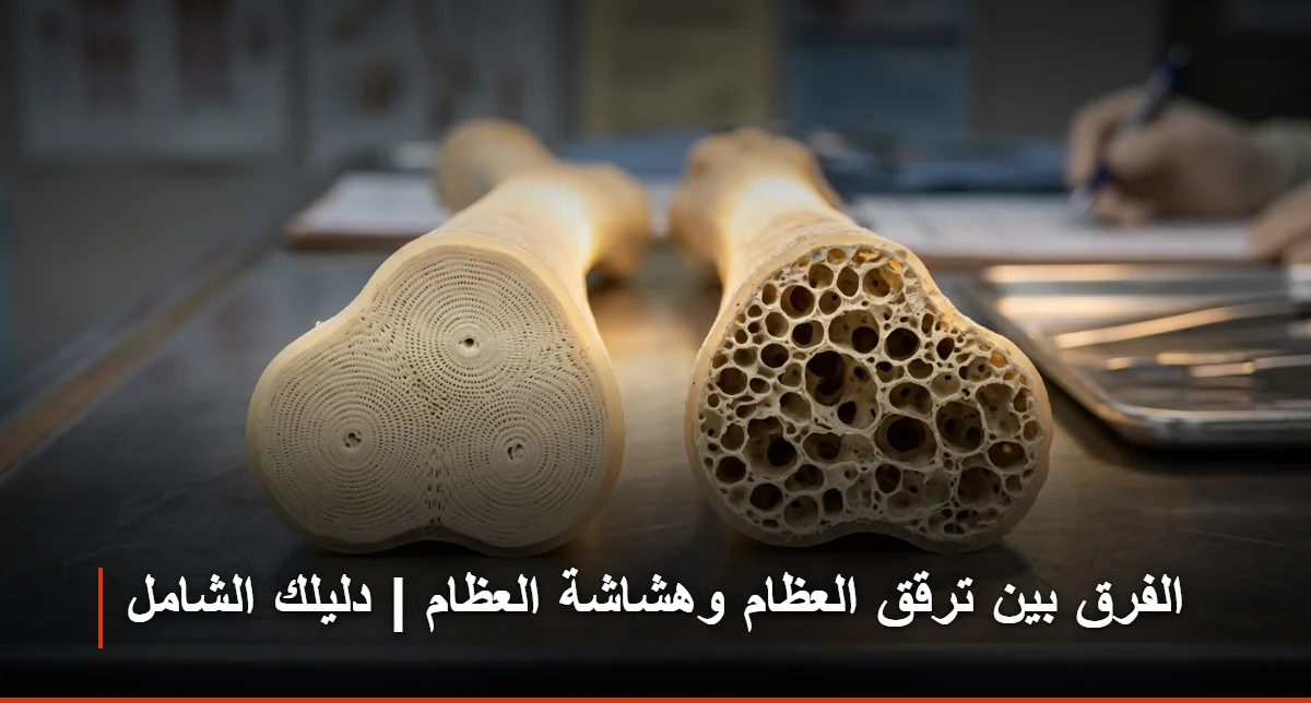 الفرق بين ترقق العظام وهشاشة العظام